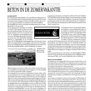 Beton in de zomervakantie