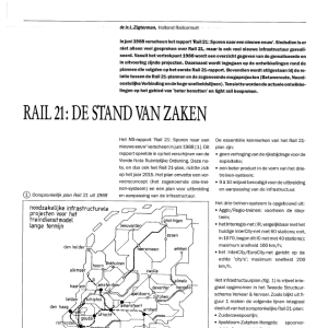 Rail 21 - de stand van zaken