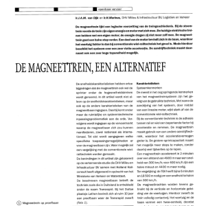 De magneettrein, een alternatief