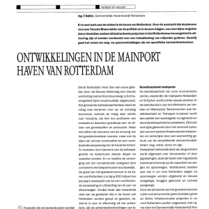 Ontwikkelingen in mainport Rotterdam