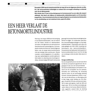 Een heer verlaat de betonmortelindustrie