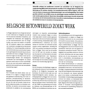 Belgische betonwereld zoekt werk