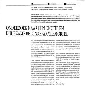 Onderzoek dichte en duurzame betonrep