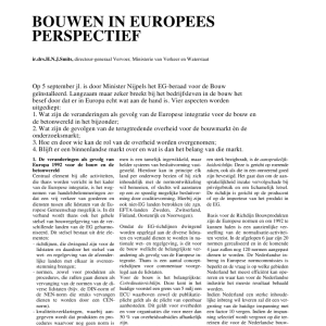 Bouwen in Europees perspectief