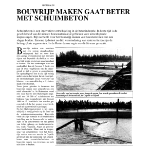 Bouwrijp maken gaat beter met schuimbeton