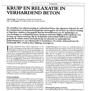 Kruip en relaxatie in verhardend beton