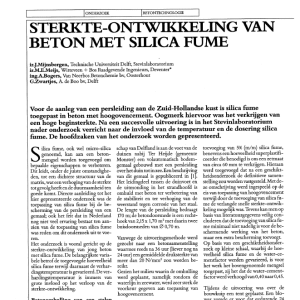 Sterkte-ontwikkeling van beton met silica fume