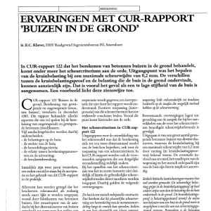 Ervaringen met CUR-rapport 'Buizen in de grond'