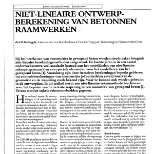 Niet-lineaire ontwerpberekening van betonnen raamwerk