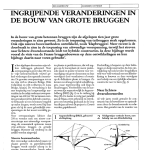 Ingrijpende veranderingen in de bouw van grote brugge