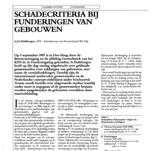 Schadecriteria bij funderingen van gebouwen