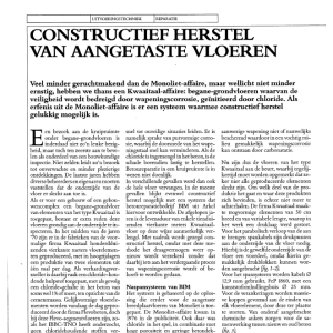 Constructief herstel van aangetaste vloeren