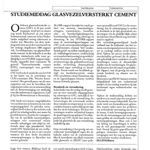 Studiemiddag glasvezelversterkt cement