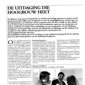De uitdaging die hoogbouw heet