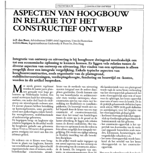 Aspecten van hoogbouw in relatie tot het constructief
