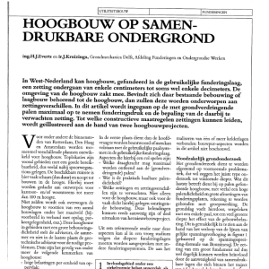 Hoogbouw op samendrukbare ondergrond