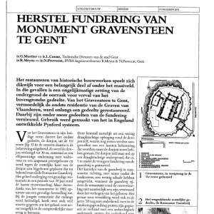 Herstel fundering van monument Gravensteen te Gent
