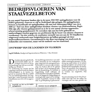Bedrijfsvloeren van staalvezelbeton