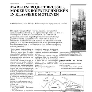 Markeisproject Brussel, moderne bouwtechnieken in kla