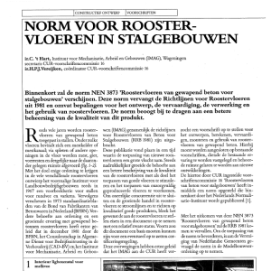 Norm voor roostervloeren in stalgebouwen