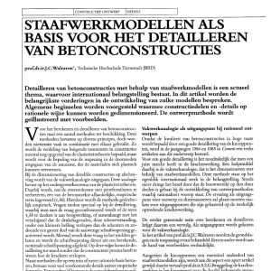 Staafwerkmodellen als basis voor het detailleren van