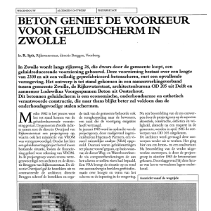 Beton geniet de voorkeur voor geluidscherm in Zwolle