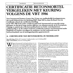Certificatie betonmortel vergeleken met keuring volg
