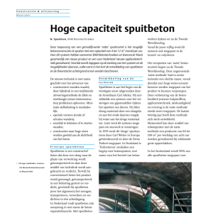 Hoge capaciteit spuitbeton