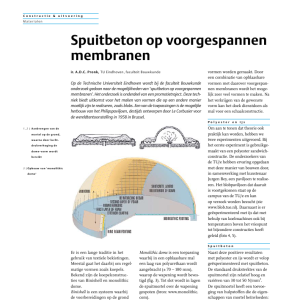Spuitbeton op voorgespannen membranen