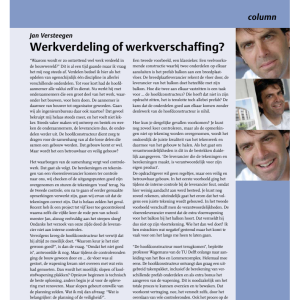 Column 2 Jan Versteegen - Werkverdeling