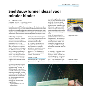SnelBouwTunnel ideaal voor minder hinder