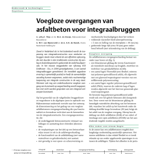 Voegloze overgangen van asfaltbeton voor integraalbruggen