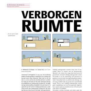 Ondergronds bouwen - Verborgen ruiimte