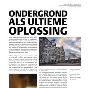 Ondergrond als ultieme oplossing