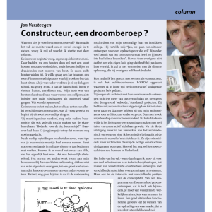 Column Jan Versteegen - Constructeur droomberoep