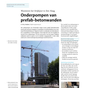 Onderpompen van prefab-betonwanden - Strijkijzer Den Haag