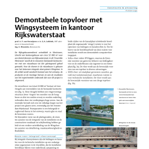 Demontabele topvloer met Wingsysteem in kantoor RWS