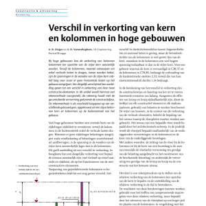 Verschil in verkorting kern en kolommen in hoogbouw