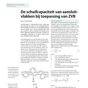 Schuifcapaciteit aansluitvlakken bij toepassing ZVB
