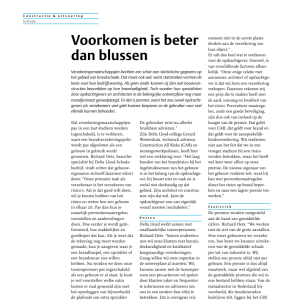 Voorkomen is beter dan blussen