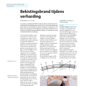Bekistingsbrand tijdens verharding