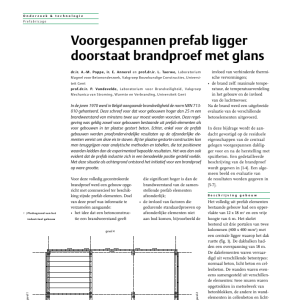 Voorgespannen prefab ligger doorstaat brandproef met glans