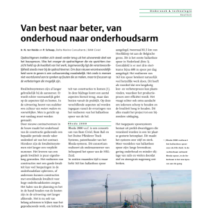 Van best naar beter van onderhoud naar onderhoudsarm
