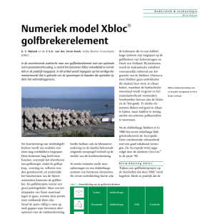 Numeriek model Xbloc golfbrekerelement