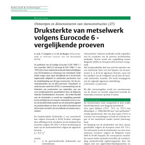 Druksterkte metselwerk vlgs Eurocode 6