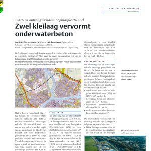 Zwel kleilaag vervormt onderwaterbeton