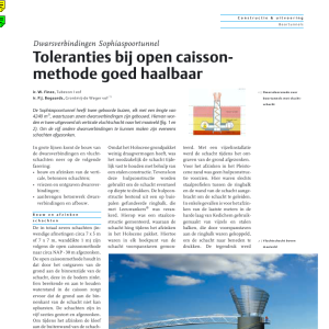 Toleranties bij open caissonmethode goed haalbaar