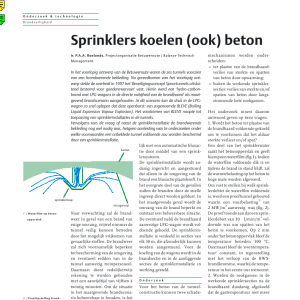 Sprinklers koelen ook beton