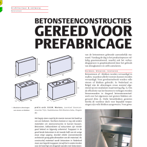 Betonsteenconstructies gereed voor prefabricage