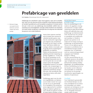 Prefabricage van geveldelen